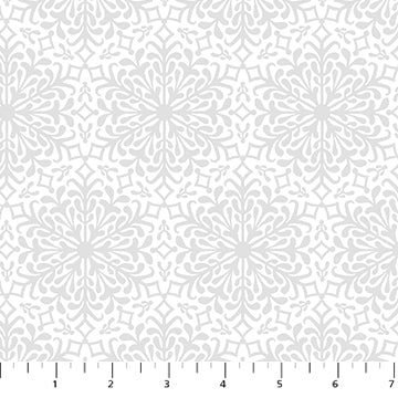 Snowfall from Figo, White Papercut, by the yard