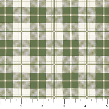 Snowfall from Figo, Sage Plaid, by the yard