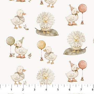 Cream Ducks, Tiny Waddles from Figo, by the yard