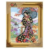 Tapestry Printed Kit Needlepoint Japanese Lady