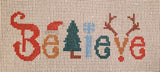 Christmas Believe needlepoint hand painted canvas
