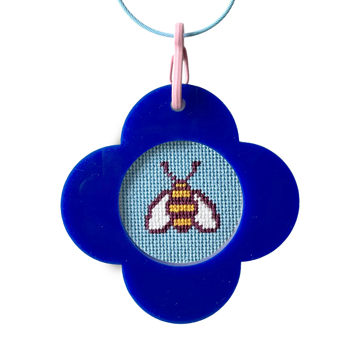 Bag Tag: Mod Flower: Pink