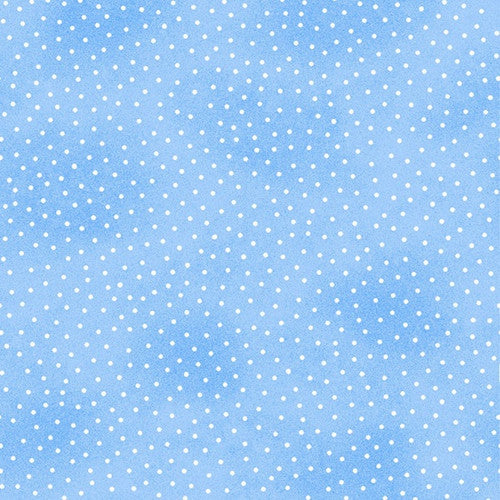 Baby blue tonal small dot flannel print, Flannel by the yard, A E Nathan