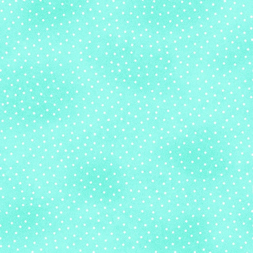 Baby Teal tonal small dot flannel print, Flannel by the yard, A E Nathan
