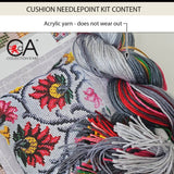Cross Stitch Pillow Kit Floral Ornament Collection Dart