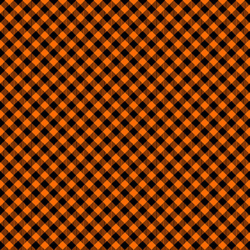 Orange and Black Pricilla’s Plaid by the yard