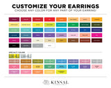 Sewing Thread Customizable Wood Stud Earrings: Wine Red