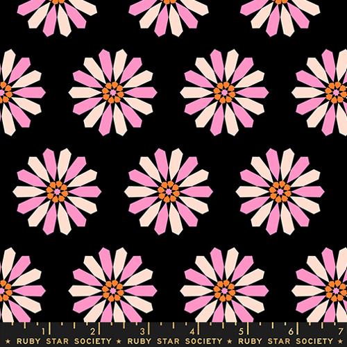 Sparkle Mart Black RS0119 17 Ruby Star by the yard