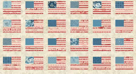 Stars and Stripes Multi 24in x 44in, flag rectangle measure 5.8in x 4.2in