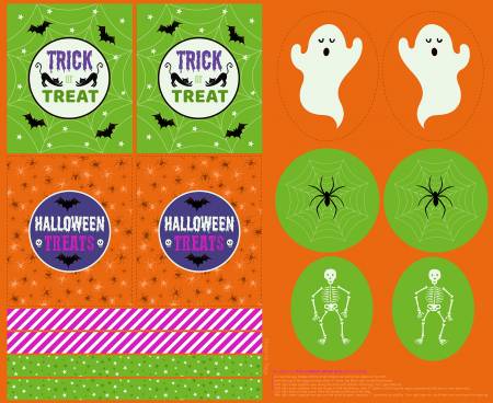 Haunted House Glow in the Dark Treat Bags & Cut Outs Orange