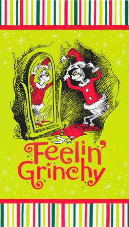 Feeling Grinchy Panel Holiday Dr. Seuss 44in