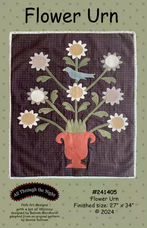 Wool Applique Flower Urn Pattern