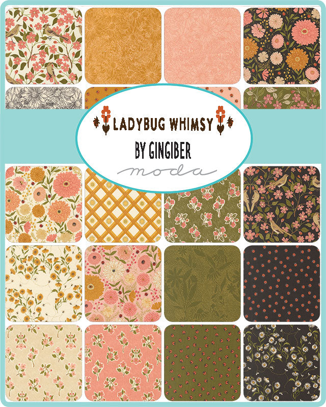 Ladybug Whimsy Charm Pack 48440PP Moda Precuts