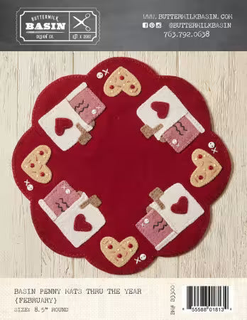 Basin Penny Mats Thru the Year - February Printed Pattern