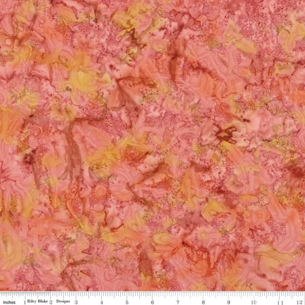 Expressions Batiks Elementals Color Play Mottled Salmon Run by the yard