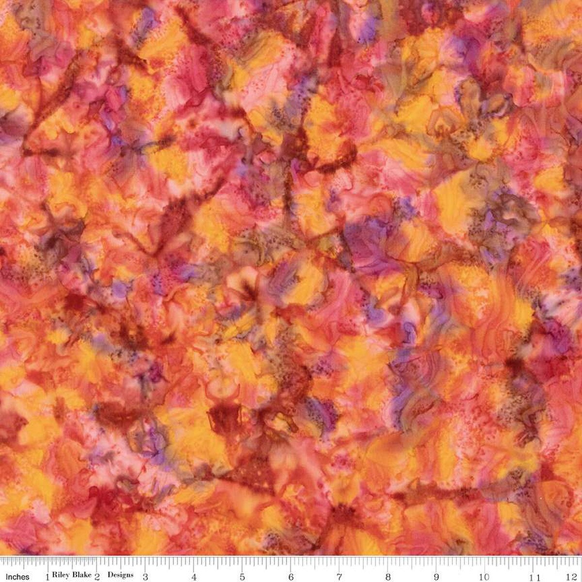 Expressions Batiks Elementals Color Play Mottled Marmalade Splash by the yard