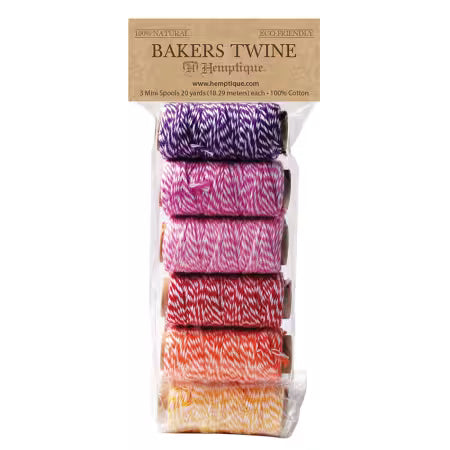 Cotton Bakers Twine 2ply 6 Spool Set Spring Fling