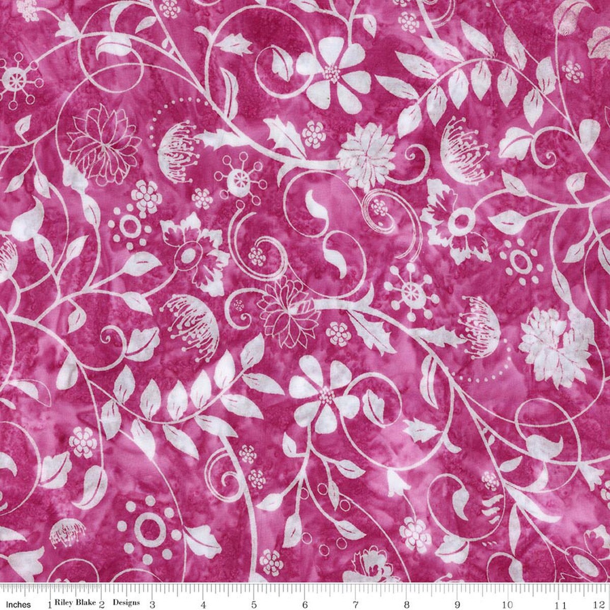 Batiks Wild Blossoms Sew Soft Rayon Razzmic Berry Swirl by the yard from Riley Blake