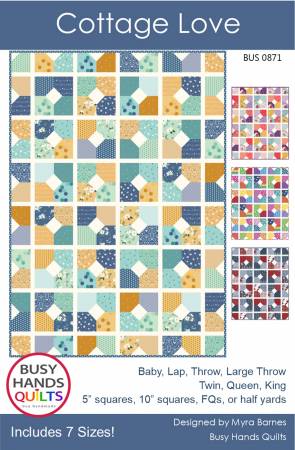 Cottage Love Quilt Pattern, multiple sizes