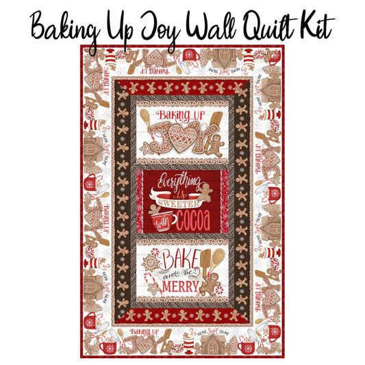 Baking Up Joy Wall Hanging Quilt Kit from Wilmington includes backing