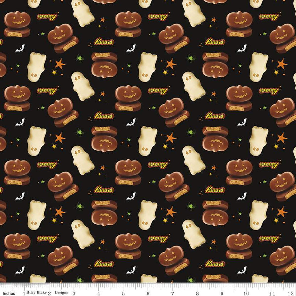 Celebrate with Hershey Main Black fabric by the yard