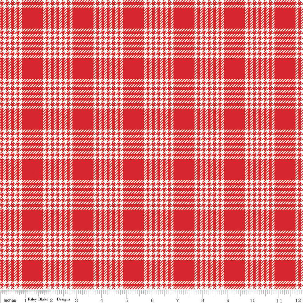 Peace on Earth, White plaid by Riley Blake