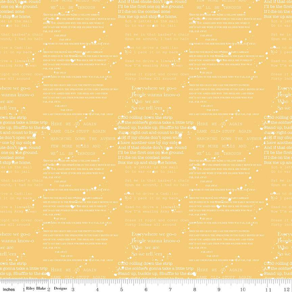 Riley Blake  Coming Home Cadence Yellow, by the yard