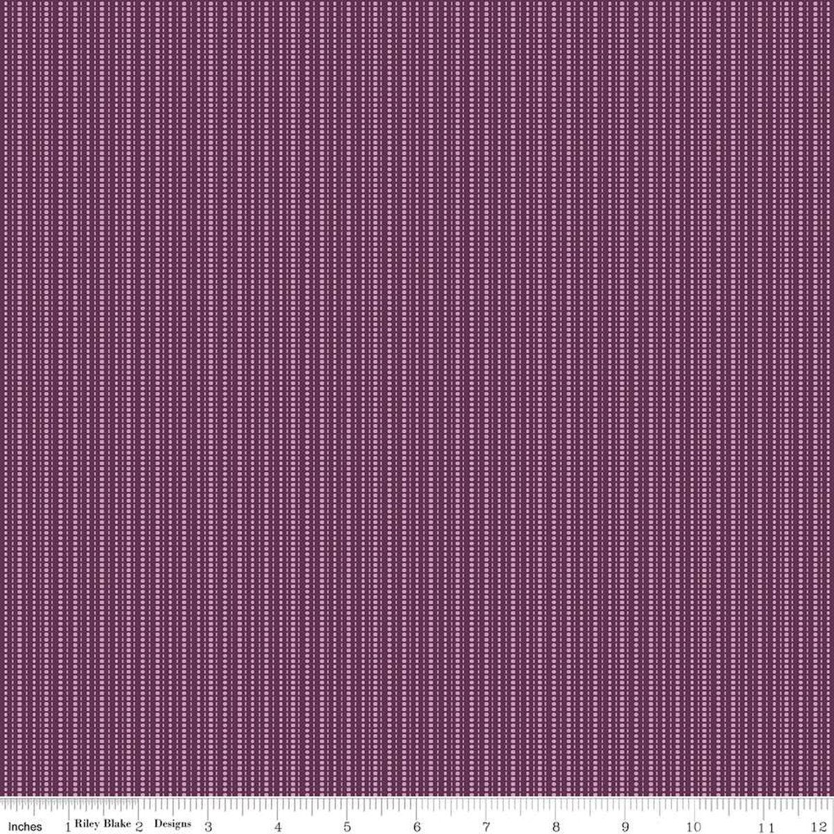 Juju's Petals Stripes Purple by the yard from Riley Blake