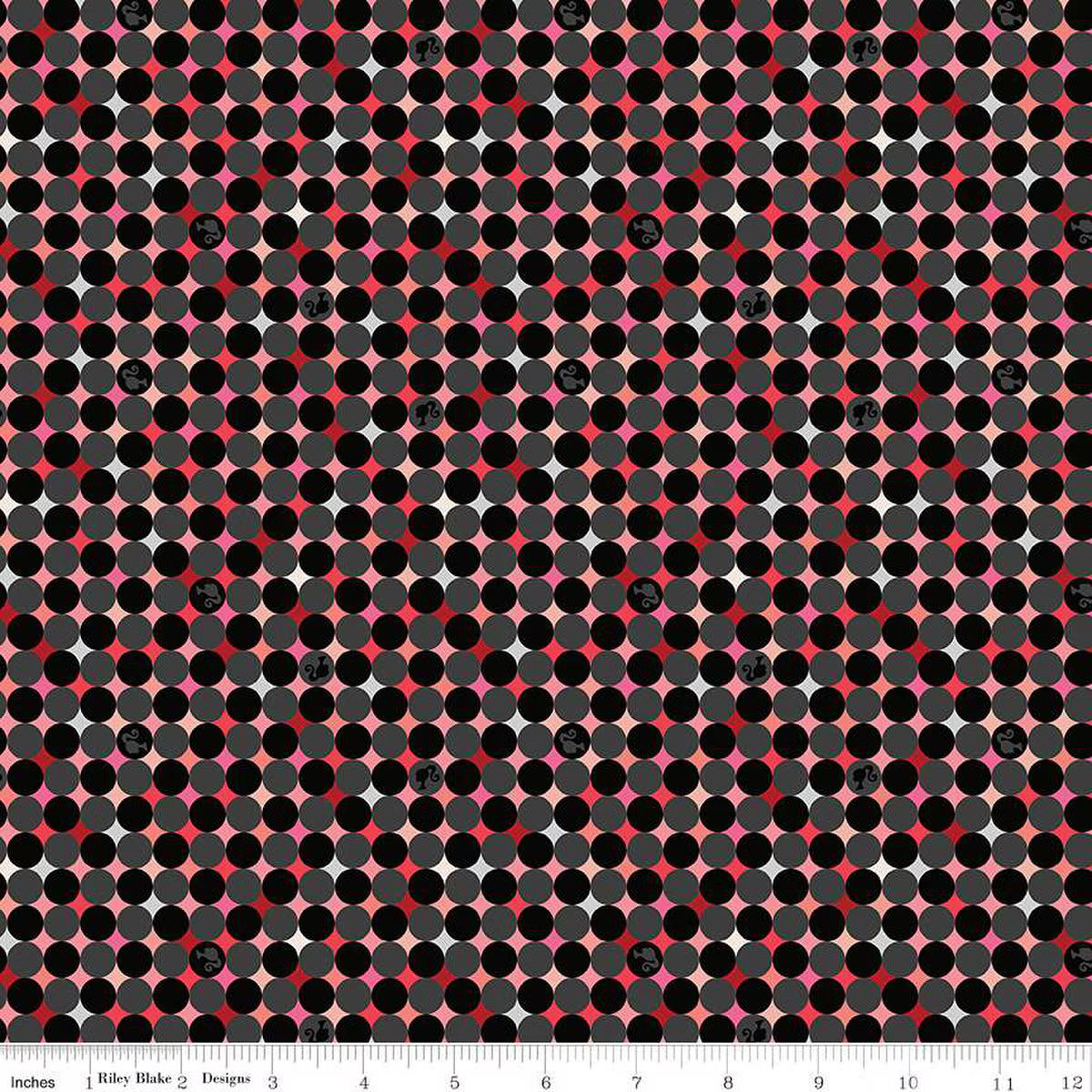 Barbie™ Vintage Sparkle Dots Black from Riley Blake by the yard