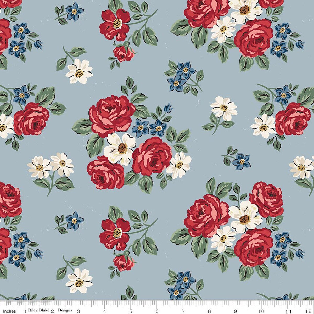 Independence Floral Blue from Riley Blake by the yard
