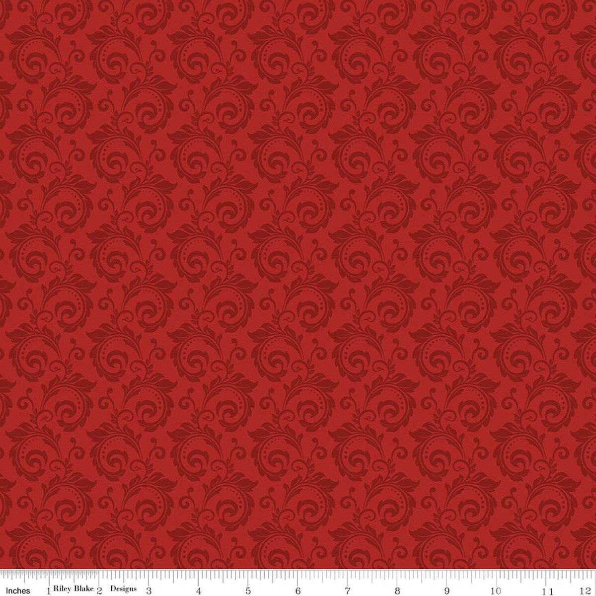 Christmas Greetings Scroll Red from Riley Blake Designs, by the yard