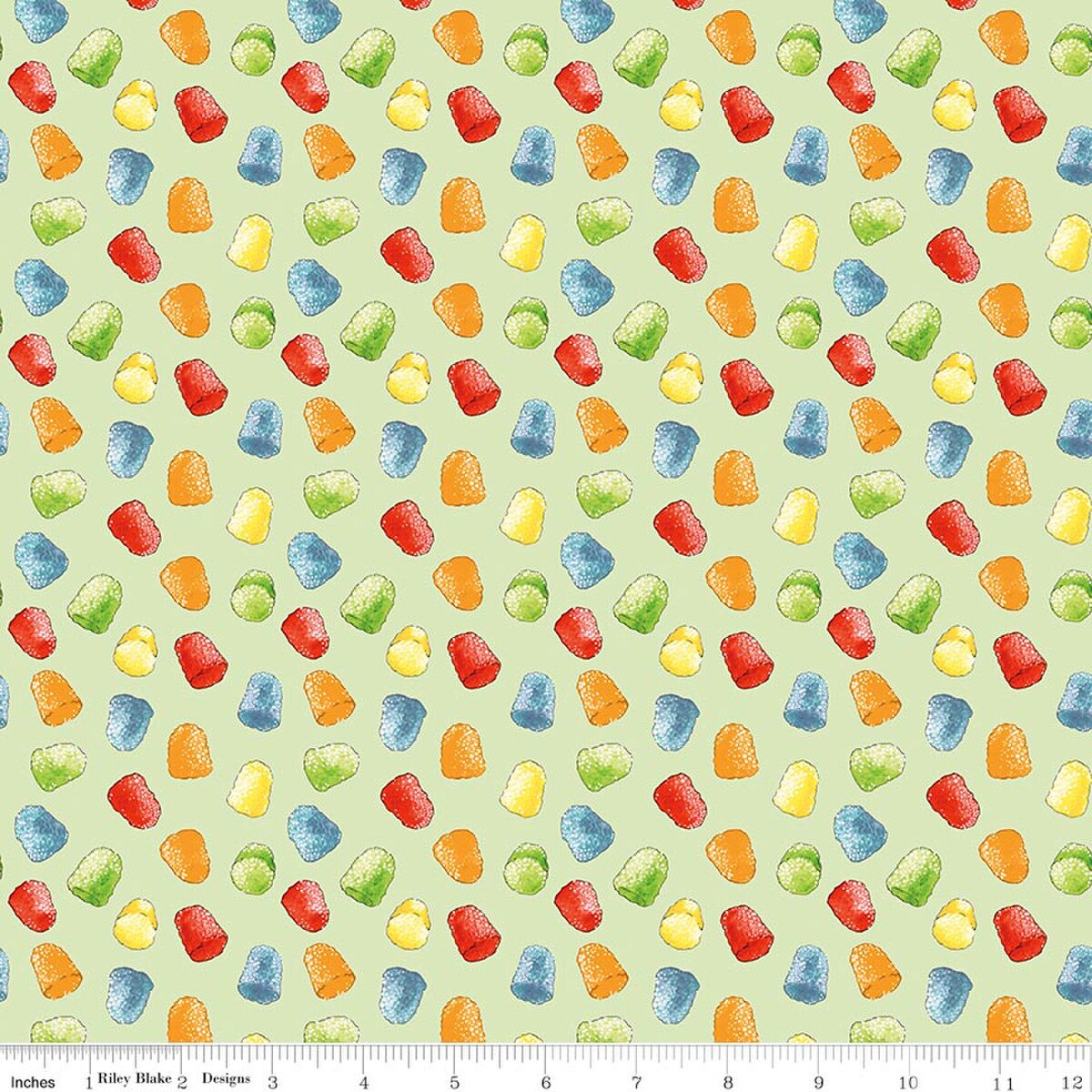 Gingerbread Gumdrops Green from Riley Blake by the yard
