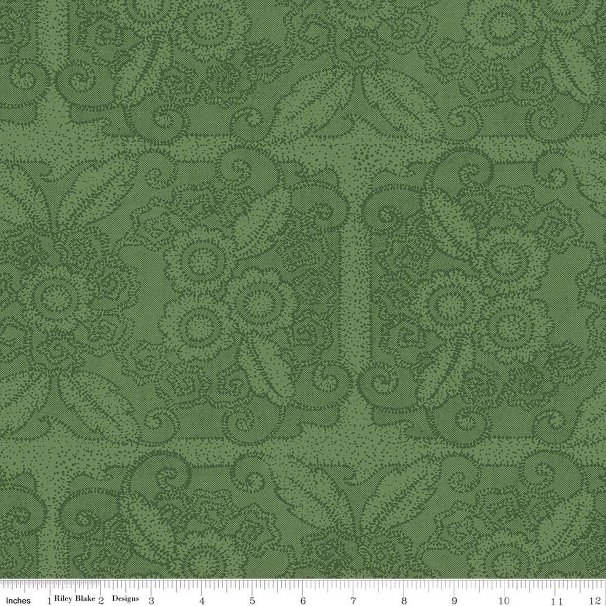 Gingerbread Lacy Blender Green from Riley Blake by the yard