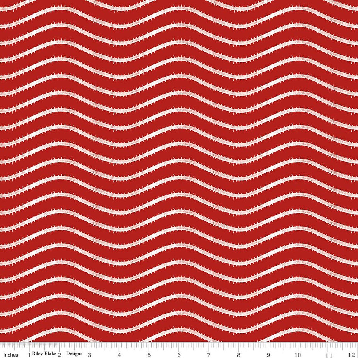 Gingerbread Icing Stripe Red from Riley Blake by the yard