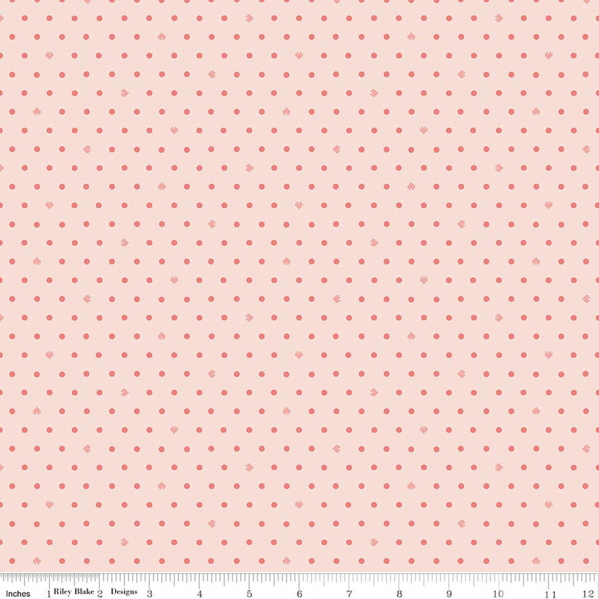 Cotton Nook Dots Blush from Minki Kim for Rile Blake, by the yard