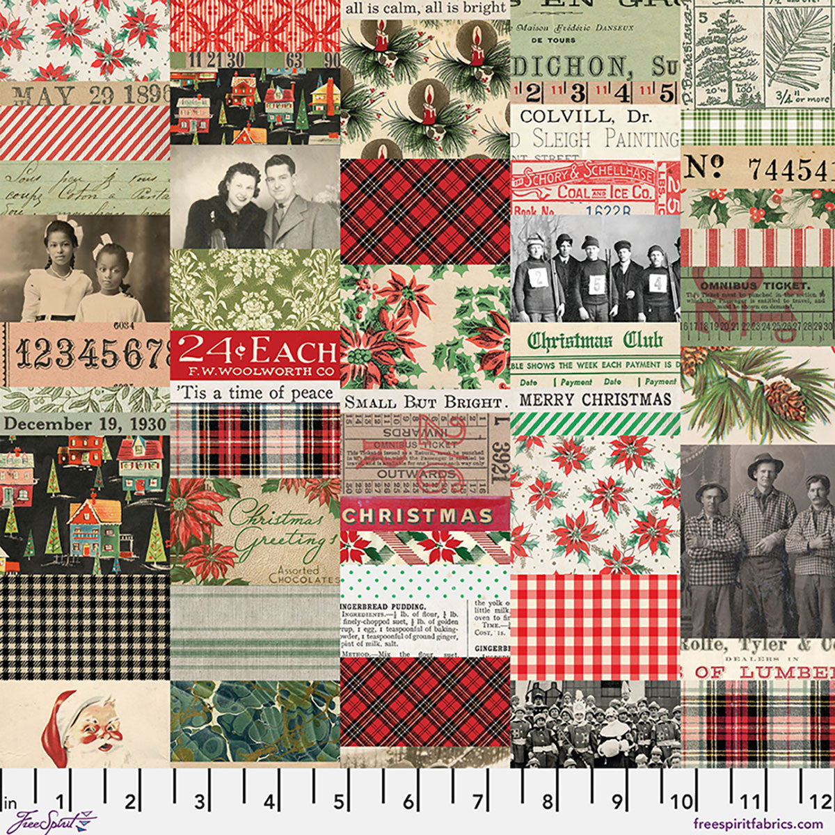Christmas Collage CC - Christmas || Palette Seasonal Canvas Cloth from Time Holtz
