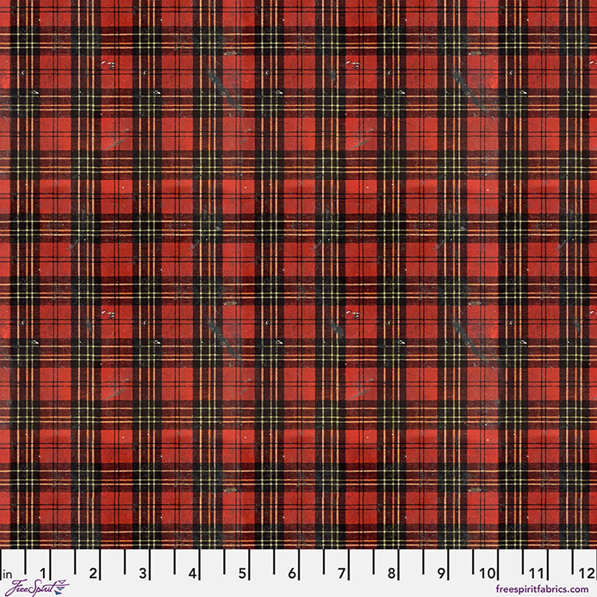 Christmas Worn Plaid CC - Christmas || Palette Seasonal Canvas Cloth by the yard