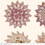 Evening on the Prairie Sunflowers Cheater Print Cream by the yard