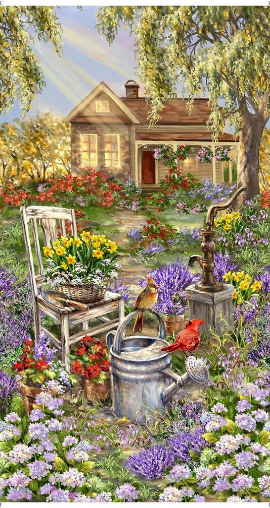 TIMELESS TREASURES - Spring Song by Dona Gelsinger - PANEL - MultI -