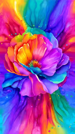 Bright Petal Power Flower Panel 24in Timeless Treasures by the Panel