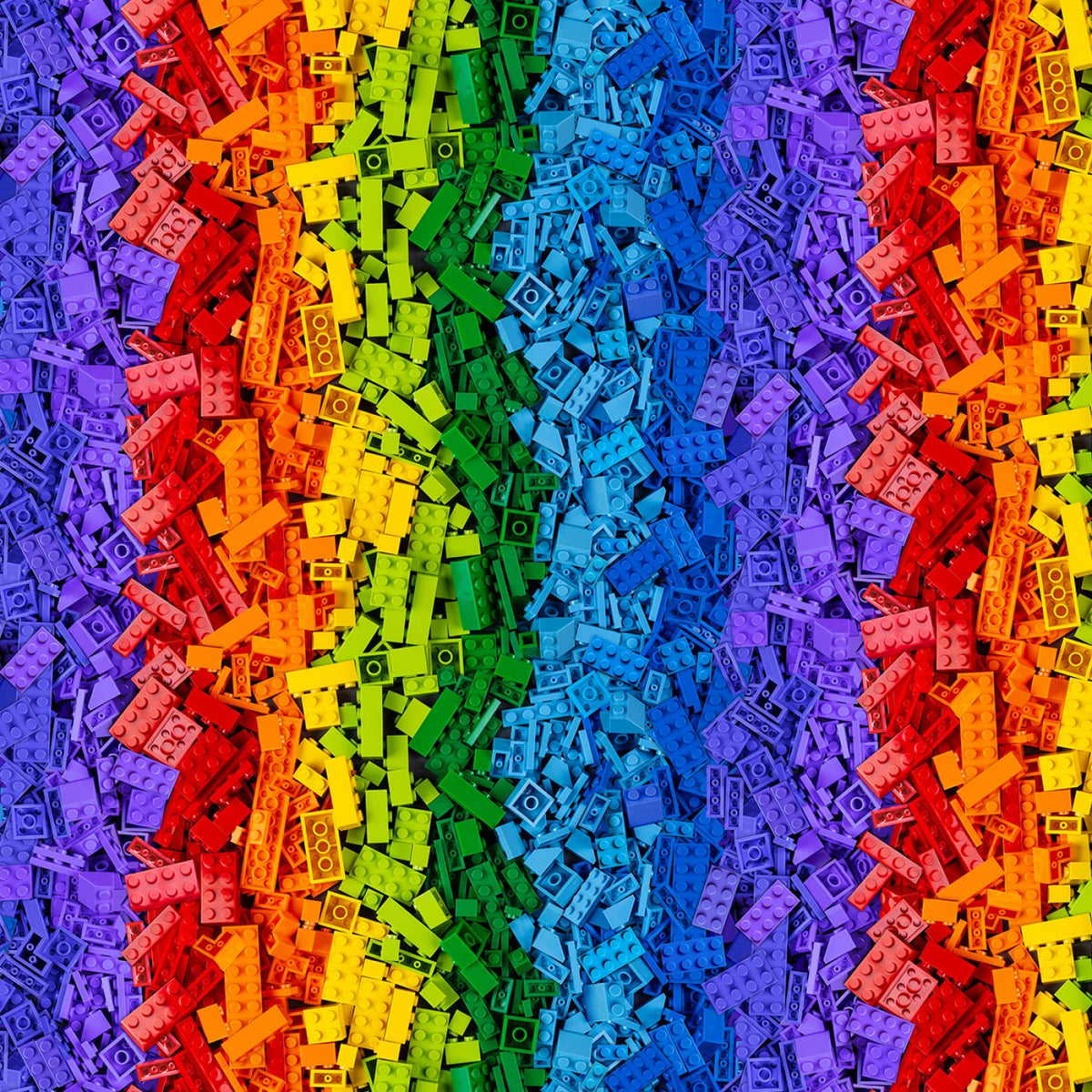 Rainbow Packed Block Stripes by the yard from Timeless Treasures