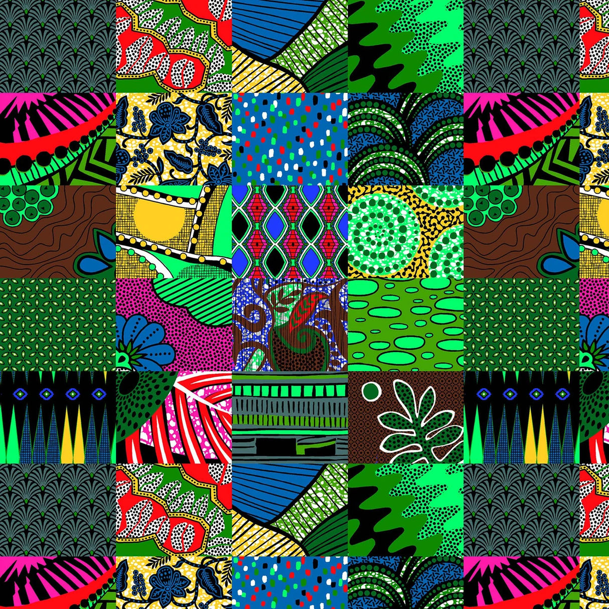 African Print Sheeting from Cosmos- Multi-by the yard