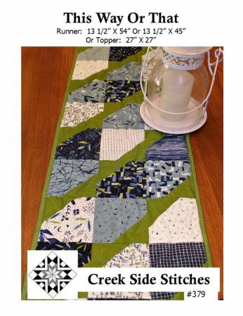 This way or that, printed table runner pattern