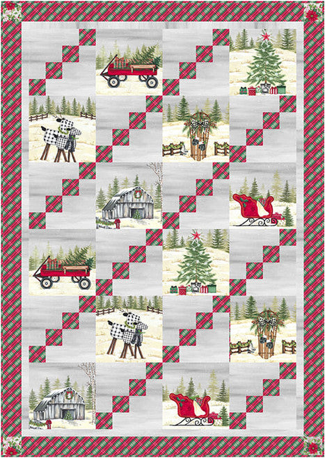 BLANK QUILTING FABRICS IT'S CHRISTMAS TIME, CITY LIGHTS QUILT KIT