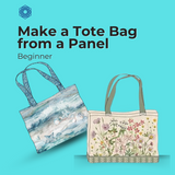 Beginner Sewing, MAKE A TOTE BAG FROM A PANEL, Wednesday 2/18, 5PM-8PM, All Supplies Included