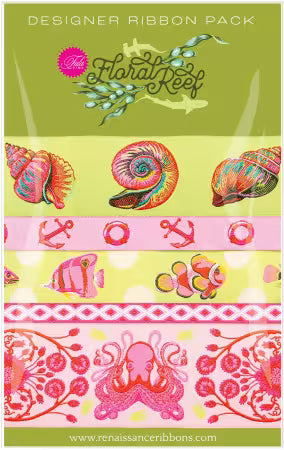 Floral Reef Seaglass Designer Pack Ribbon from Tula Pink