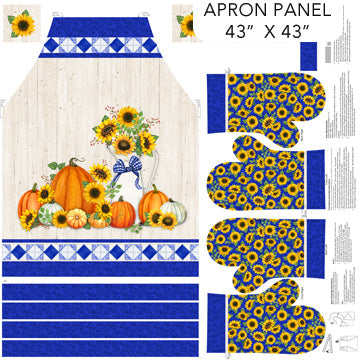 Autumn Gathering by Northcott, Apron and oven mitt panel