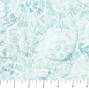 Sea Breeze by Northcott- Running Yardage, Pale Blue Sand Dollars , by the yard
