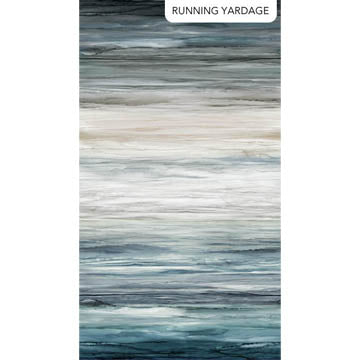 City Harbor for Northcott Light blue Multi Ombre running yardage repeat