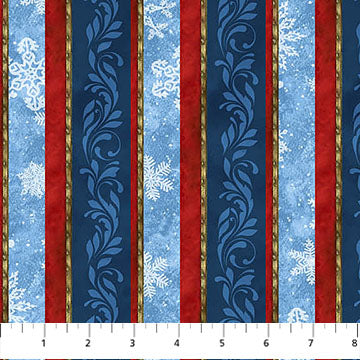 Toscana from Northcott, Dark Blue Stripe, by the yard (